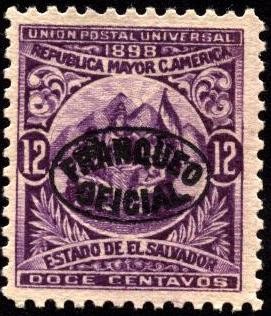 República mayor de Centro América. UPU 1898. sobreimpreso franqueo oficial.