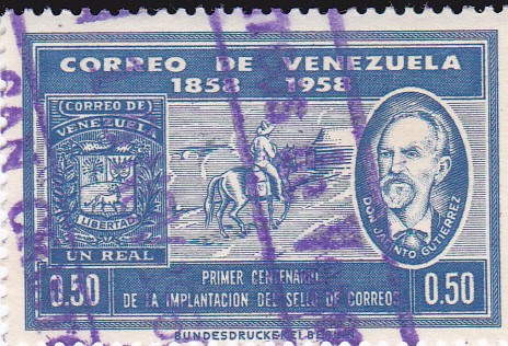 1º centenario de la implantación del sello de correos 1858-1958