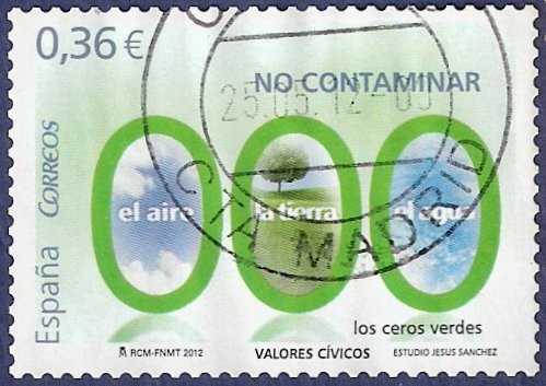 Edifil 4695 No contaminar: ceros verdes 0,36