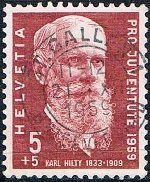 PRO JUVENTUD 1959. KARL HILTY, FILÓSOFO, ESCRITOR Y ABOGADO. Y&T Nº 634