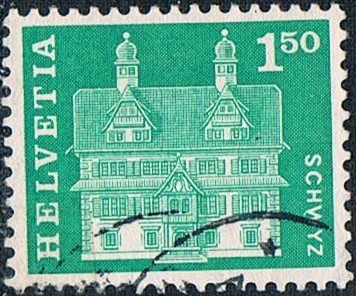 SERIE BÁSICA 1960-63. CASA ITAL DE REDING, EN SCHWYZ. Y&T Nº 659