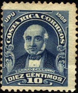 Braulio Carrillo. UPU 1909.