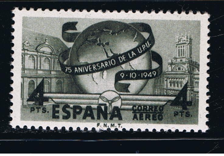 Edifil  1065  LXXV Aniver, de la Unión Postal Universal. Día del Sello.  