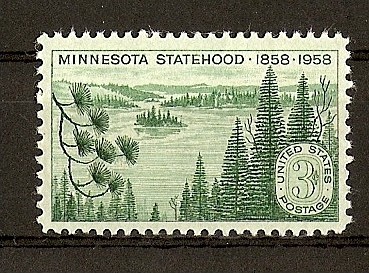 Centenaro del Estado de Minnesota dentro de La Union./ Papel tintado.