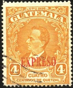 García Granados. UPU 1926. Sobreimp.