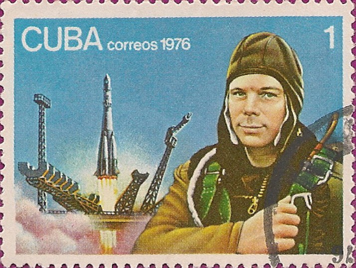 15 Aniv. del Primer Vuelo Espacial Tripulado. Yuri Alekséyevich Gagarin (1934-1968) - Despegue.