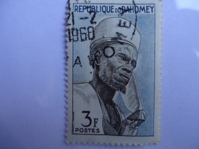 Jefe Baribá - Reino de Dahomey (República de Benin) - África Occidental Francesa.