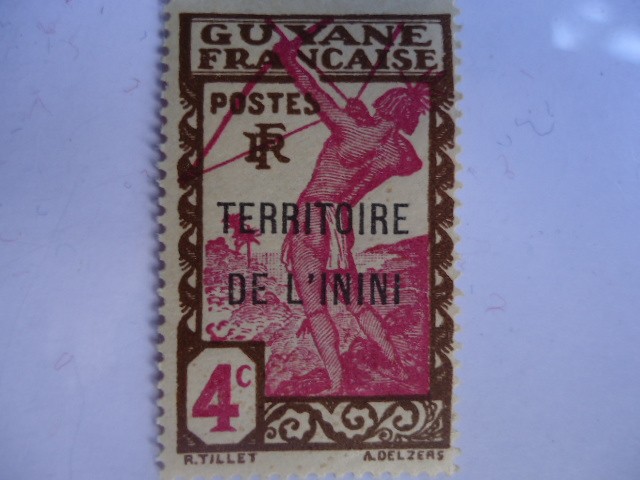 Territoire de Inini - Nativo cazador - Guyane Française.
