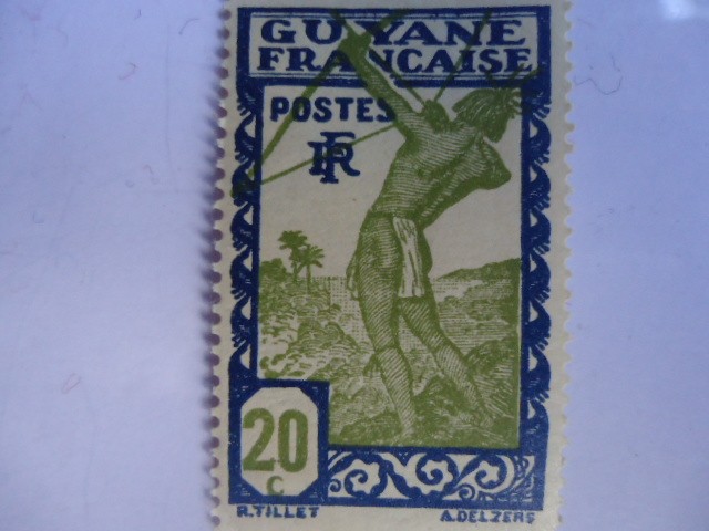 Territoire Guyana- Nativo cazador - Guyane Française.