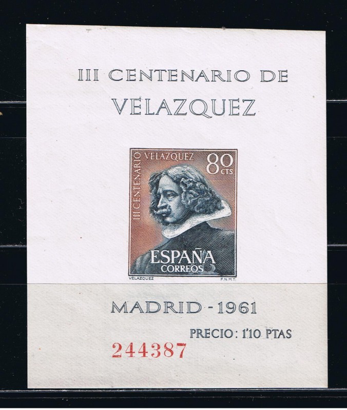 Edifil  1344  III Centenario de la muerte de Velázquez. ( 1599 - 1660 ).  