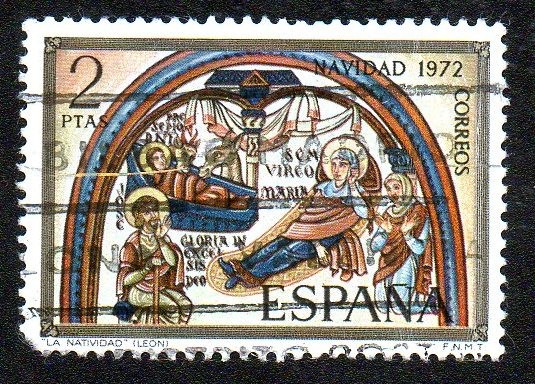 Navidad 1972 - Pintura de la Basílica de San Isidoro (León)