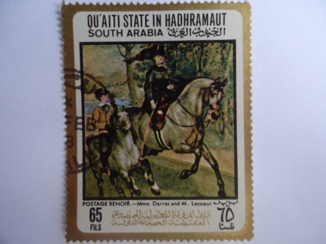 Aden-Protectorados-South Arabia-Pintura: de Renoir -Mme.Darras and M.Lecoeur.
