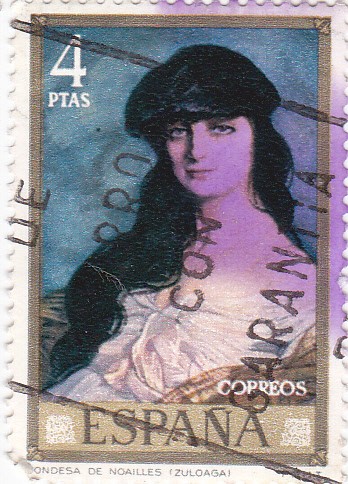 PINTURA -Condesa de Noailles (Zuloaga)  (G)