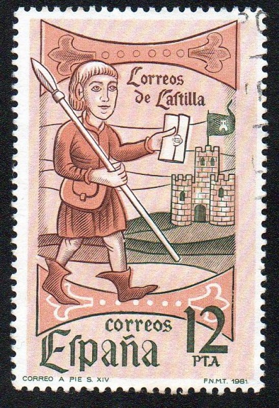 Día mundial del sello - Correo a pie S. XIV