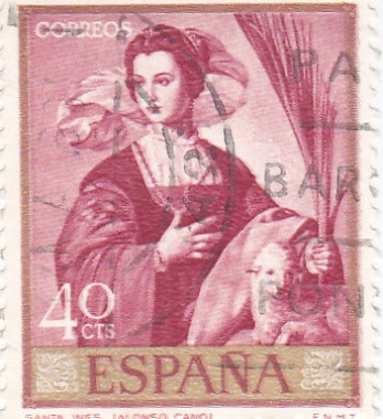 PINTURA- Santa Inés (Alonso Cano)    (G)