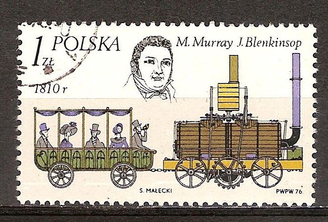 Murray locomotora de vapor y Blenkinsop y transporte de 1810.