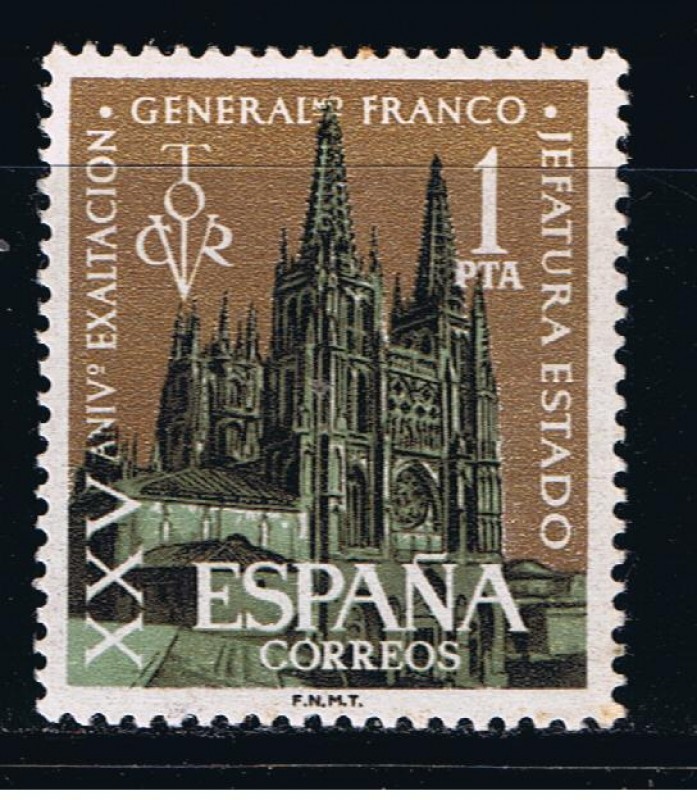 Edifil  1373  XXV aniver. de la exaltación del General Franco a la Jefatura del Estado.  