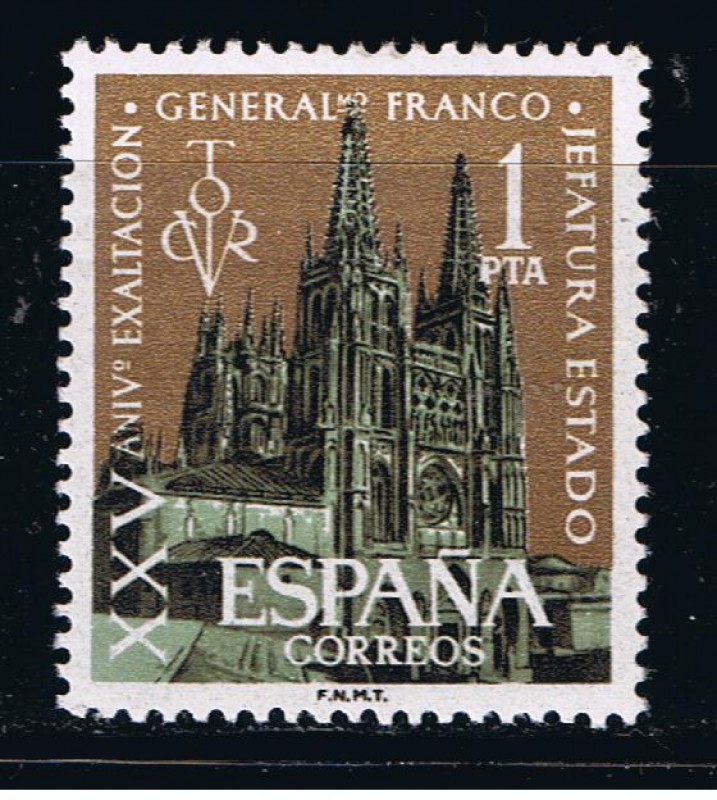 Edifil  1373  XXV aniver. de la exaltación del General Franco a la Jefatura del Estado.  