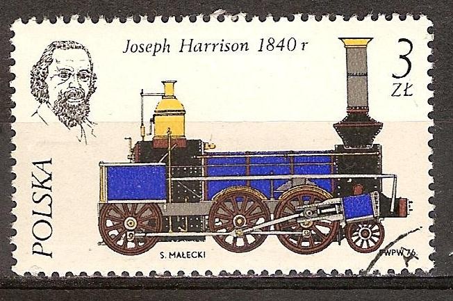 Joseph Harrison y su locomotora, 1840.