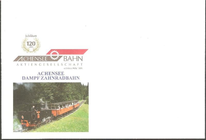 Sobre conmemorativo, 120 anivº del Tren de Achensee