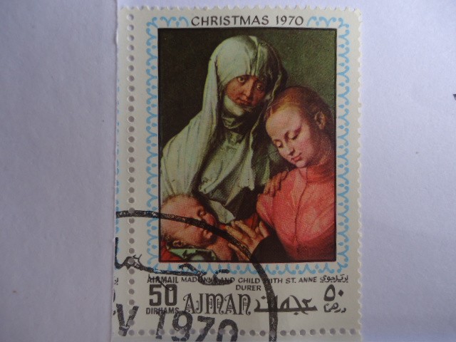 Pintura.-Ajmar- Madonna and child with St. Inne..Pintor:Albrecht Durer