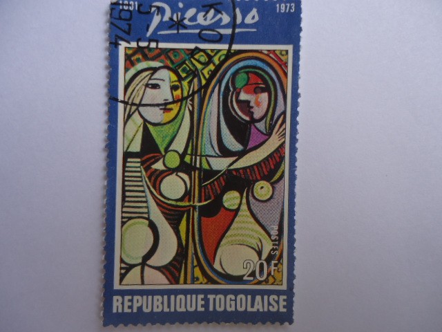 Togo - Mujer joven frente al espejo. De Picasso.