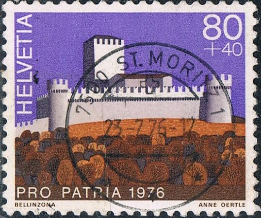 PRO PATRIA 1976. CASTILLO DE MONTEBELLO, BELLINZONE. Y&T Nº 1008