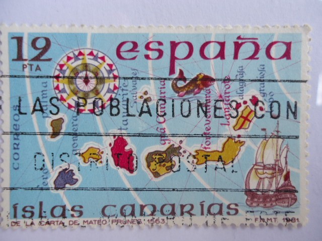 ISLAS CANARIAS.-De la Carta de Mateo Prunes 1563.