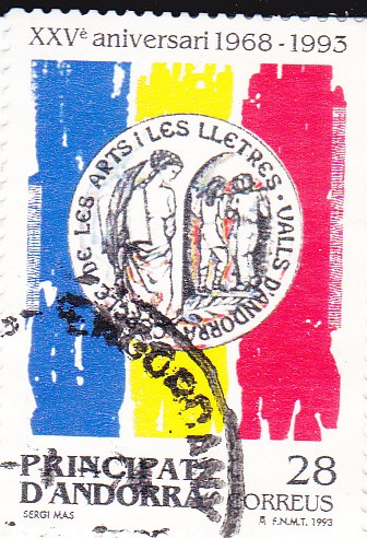 XXV aniversari 1968-1993 -De les Arts  i les Lletres-Valls D,Andorra