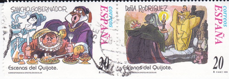 Escenas del Quijote-SANCHO GOBERNADOR y DOÑA RODRIGUEZ    (H)