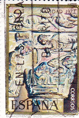 NAVIDAD- 1973-Nacimiento, Capitel del Monasterio de Silos (Burgos)    (H)