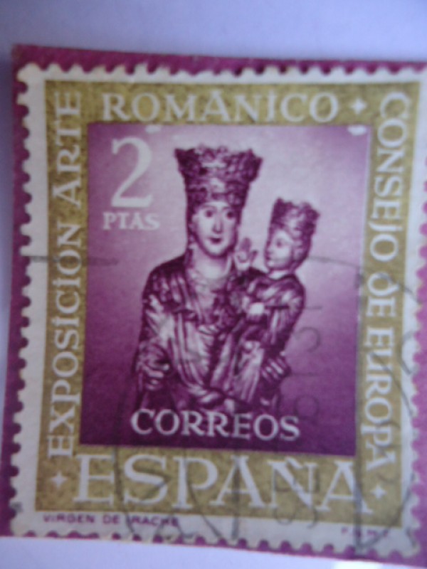 Consejo de Europa.-Exposición Arte Románico-Virgen de Iráche. Ed:1367.-