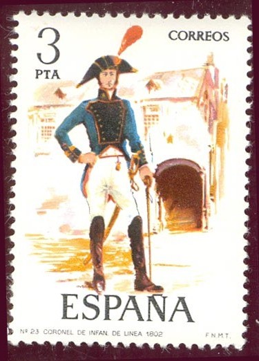 1975 Uniformes militares. Coronel de Infantería de Línea- Edifil:2279
