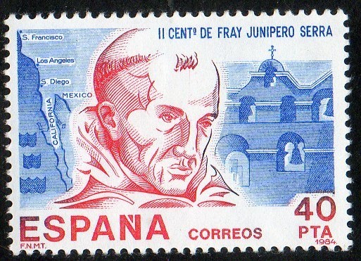2775- Amérca-España. II Centenario de la Muerte de Fray Junípero Serra.