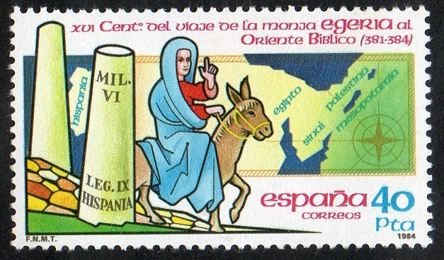 2772-  XVI Centenario del viaje de la monja Egeria al Oriente Bíblico.
