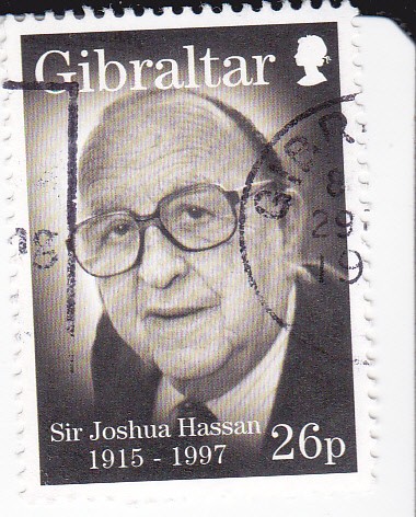 Sir Joshua Hassan 1915-1997 político y abogado de Gibraltar