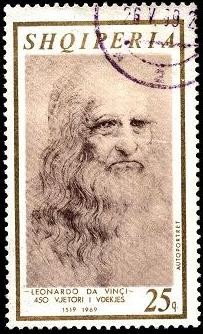 Leonardo da Vinci, 450 aniv. fallecimiento. Autoretrato.