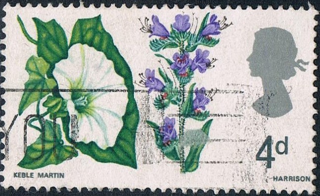 ISABEL II Y FLORES DIVERSAS. CAMPANILLA Y VIBORERA. Y&T Nº 466