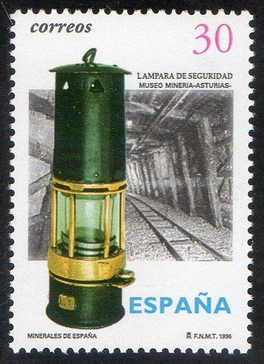 3408- Minerales de España. Lámpara minera de seguridad.