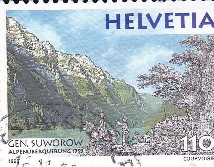 Homenaje al General Suworow-Paisaje de los Alpes