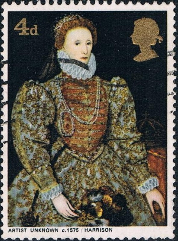 ISABEL I, POR PINTOR DESCONOCIDO, HACIA 1575. Y&T Nº 542