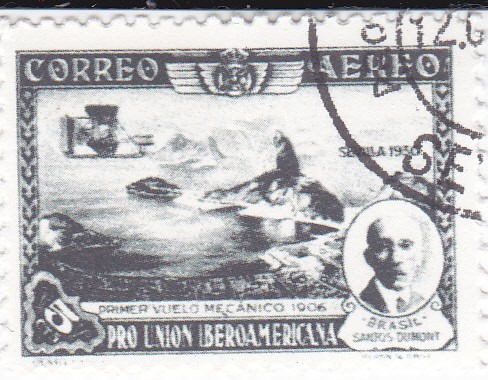Pro Unión Iberoamericana- Santos Dumont primer vuelo mecánico 1906    (I)