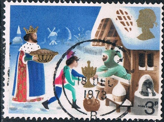 NAVIDAD 1973. ILUSTRACIONES DE EL BUEN REY WENCESLAS, EL PAJE Y EL CAMPESINO. Y&T Nº 706