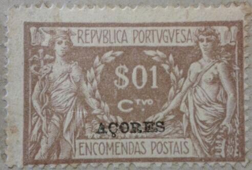 republica portuguesa acores encomendas postais 1921