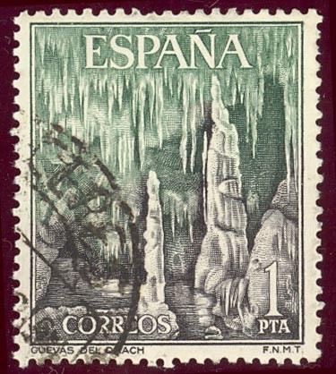 1964 Serie Turistica. Cuevas del Drach- Edifil:1548