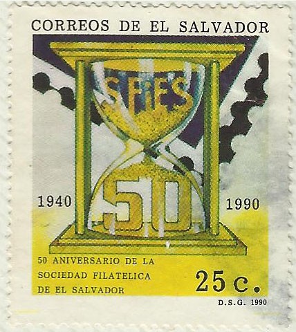 50 ANIVERSARIO DE LA SOCIEDAD FILATELICA DE EL SALVADOR