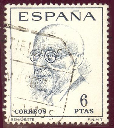 1966 Literatos Españoles.Jacinto Benavente - Edifil:1760