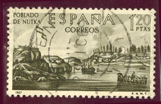 1967 Forjadores de América. Vista de Nutka - Edifil:1822
