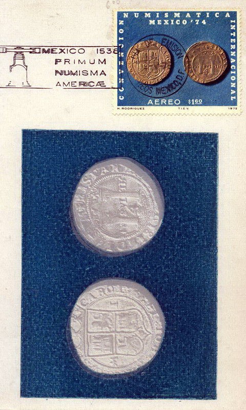 Tarjeta Máxima de México.- primer día .-Convención numismatica internacional