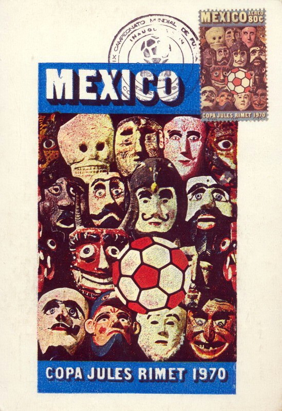 Tarjeta Máxima de México.-primer día Campeonato mundial de futbol copa jules rimet